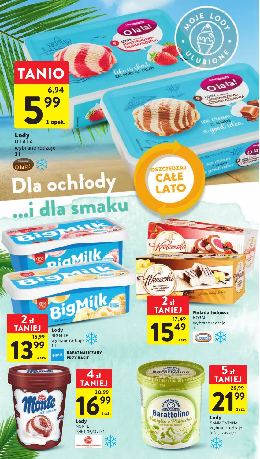 Gazetka promocyjna Intermarche - Gazetka Intermarche - ważna 06.06 do 14.06.2023 - strona 26 - produkty: Big Milk, Lody, Monte, Rolada