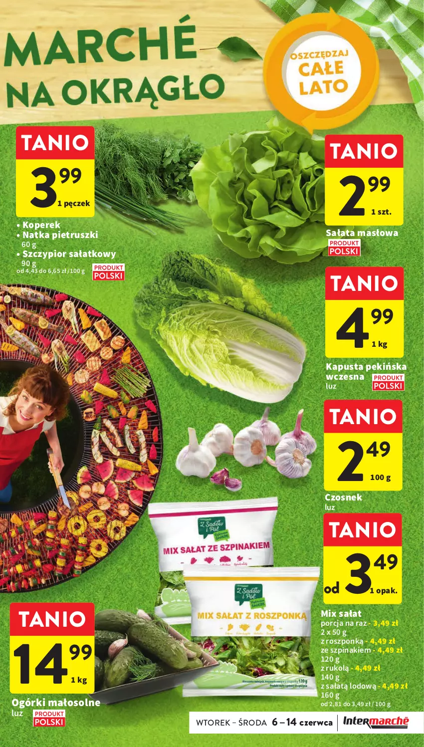 Gazetka promocyjna Intermarche - Gazetka Intermarche - ważna 06.06 do 14.06.2023 - strona 3 - produkty: Czosnek, Masło, Natka pietruszki, Por, Sałat, Sałata masłowa, Szpinak