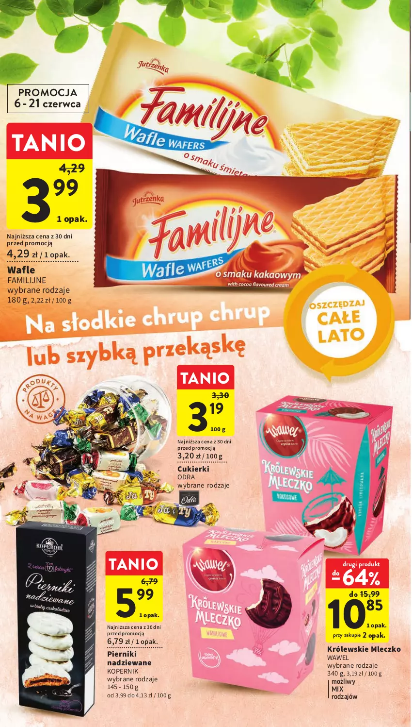 Gazetka promocyjna Intermarche - Gazetka Intermarche - ważna 06.06 do 14.06.2023 - strona 30 - produkty: Cukier, Cukierki, Fa, Królewski, Królewskie Mleczko, Mleczko, Piernik, Wafle, Wawel