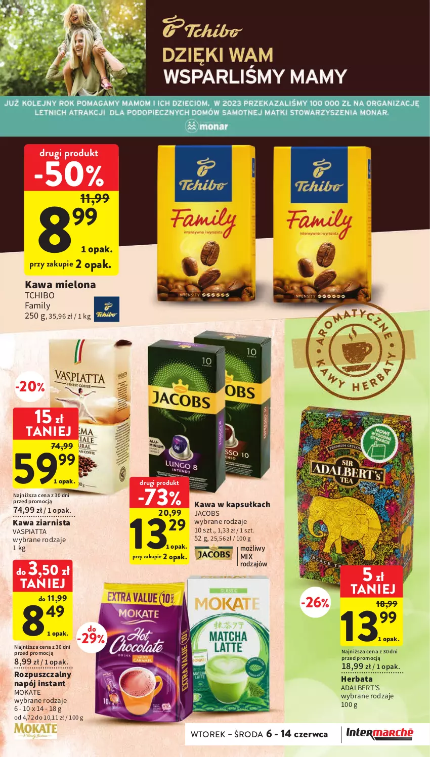 Gazetka promocyjna Intermarche - Gazetka Intermarche - ważna 06.06 do 14.06.2023 - strona 31 - produkty: Fa, Herbata, Jacobs, Kawa, Kawa mielona, Kawa ziarnista, Napój, Tchibo, Tchibo Family