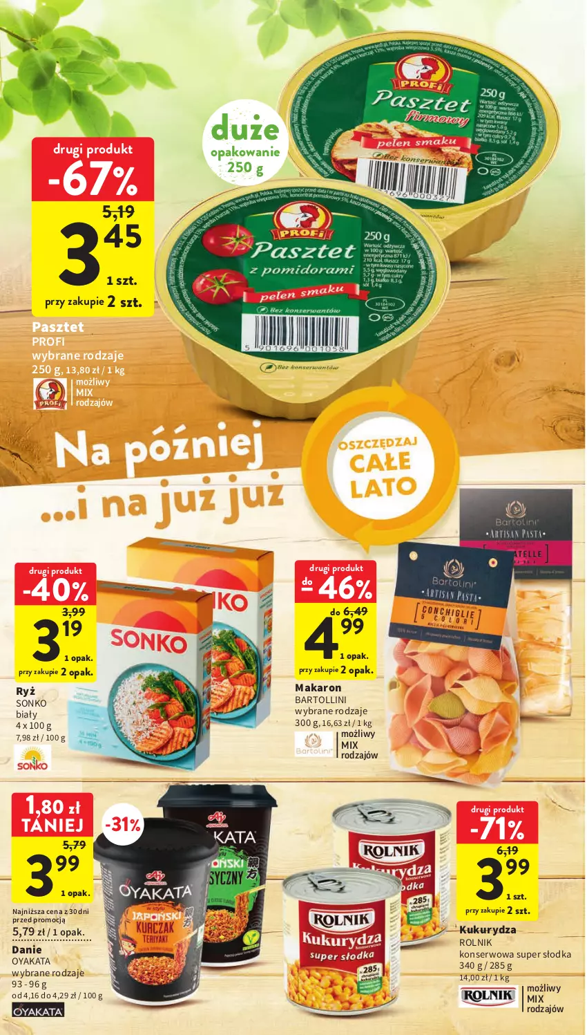 Gazetka promocyjna Intermarche - Gazetka Intermarche - ważna 06.06 do 14.06.2023 - strona 32 - produkty: Kukurydza, Makaron, Pasztet, Rolnik, Ryż, Ser, Sonko