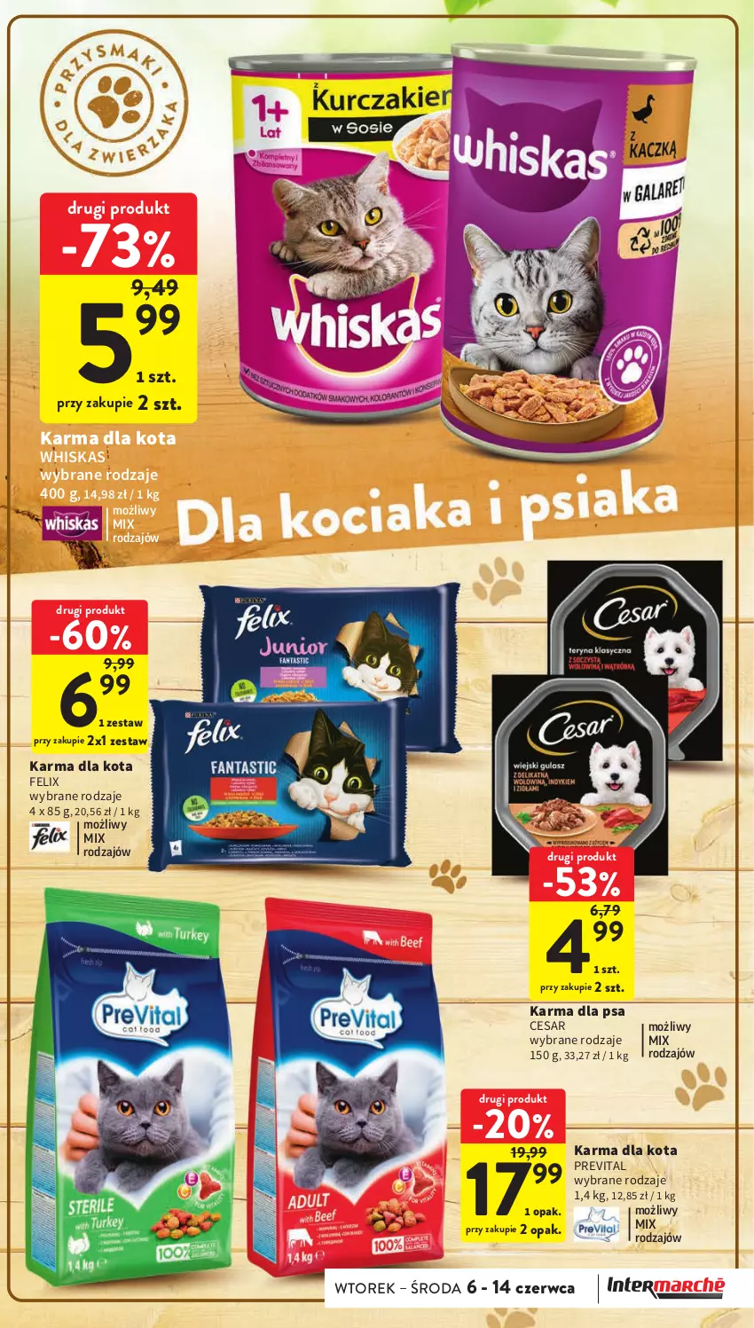 Gazetka promocyjna Intermarche - Gazetka Intermarche - ważna 06.06 do 14.06.2023 - strona 33 - produkty: Felix, Whiskas