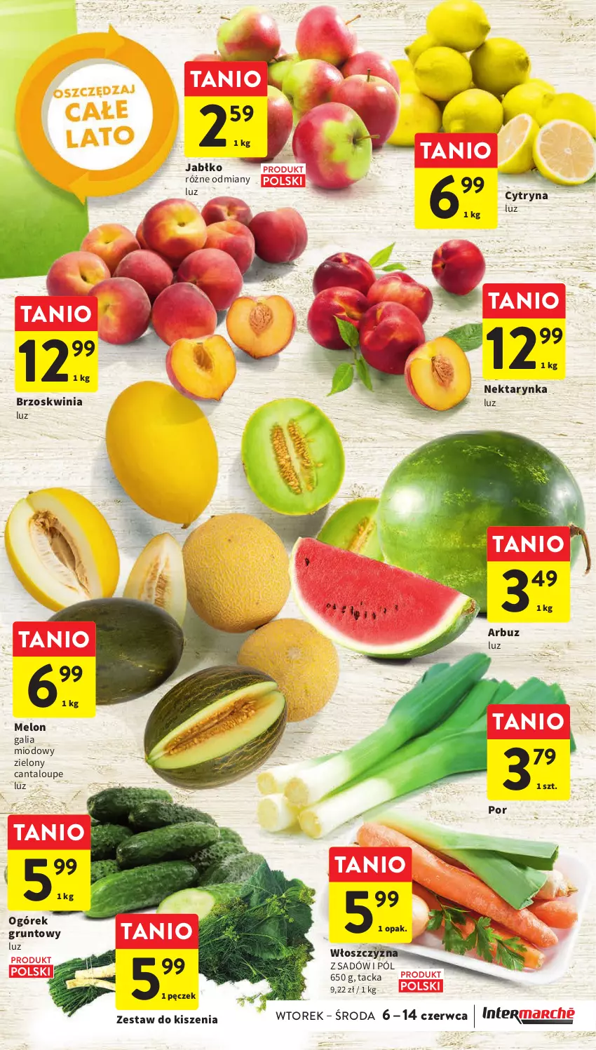 Gazetka promocyjna Intermarche - Gazetka Intermarche - ważna 06.06 do 14.06.2023 - strona 5 - produkty: Arbuz, Grunt, Melon, Nektar, Nektarynka, Ogórek, Por