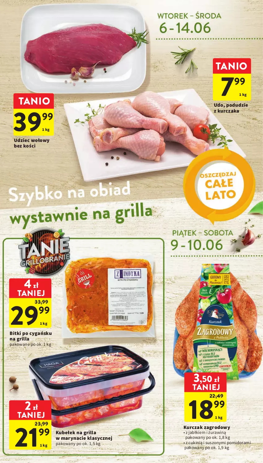 Gazetka promocyjna Intermarche - Gazetka Intermarche - ważna 06.06 do 14.06.2023 - strona 7 - produkty: Grill, Kurczak, Podudzie z kurczaka, Udziec wołowy