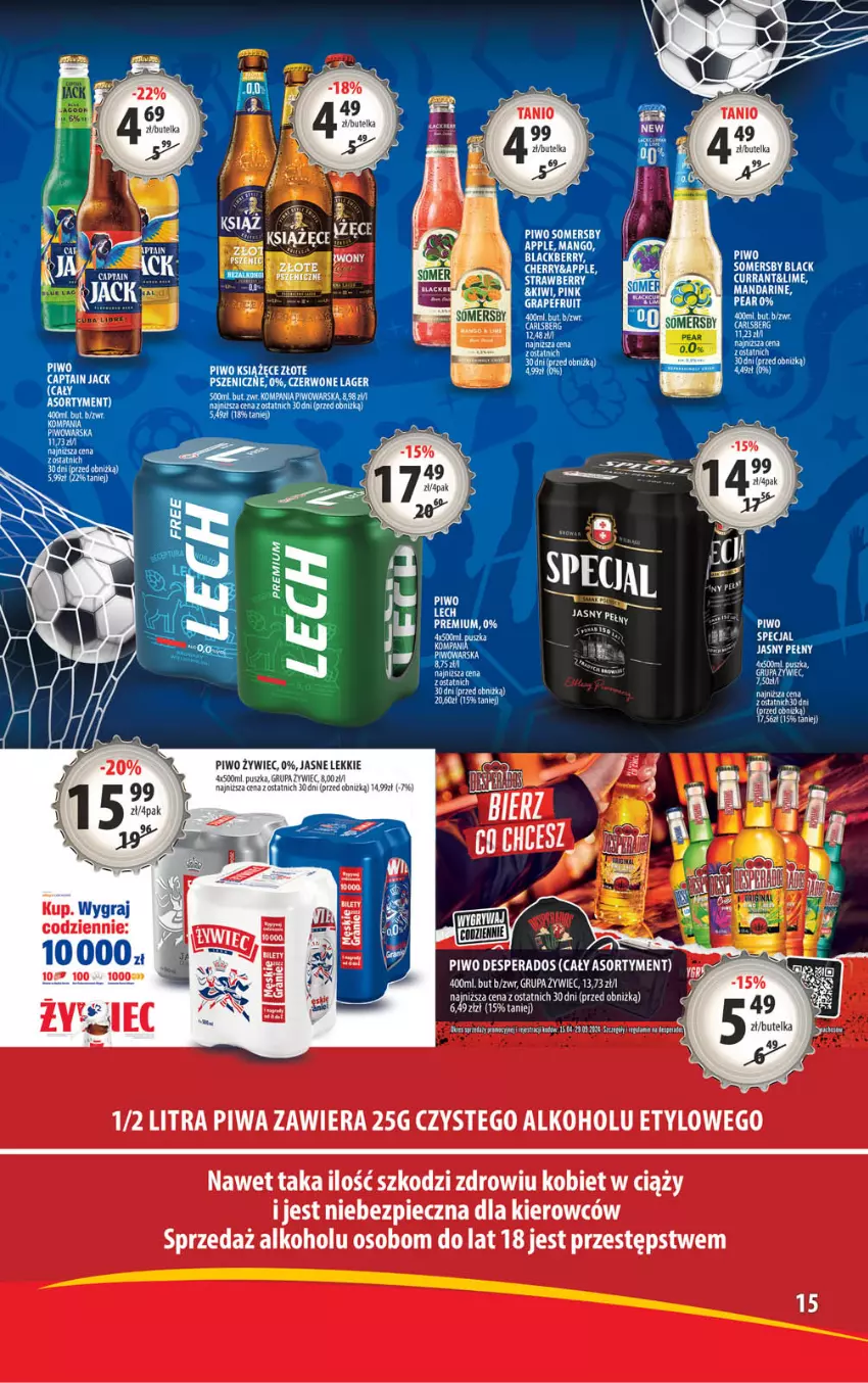 Gazetka promocyjna Arhelan - Gazetka - ważna 28.06 do 07.07.2024 - strona 15 - produkty: Fa, Gra, Kiwi, Książęce, Lack, Piwa, Piwo, Ser, Somersby