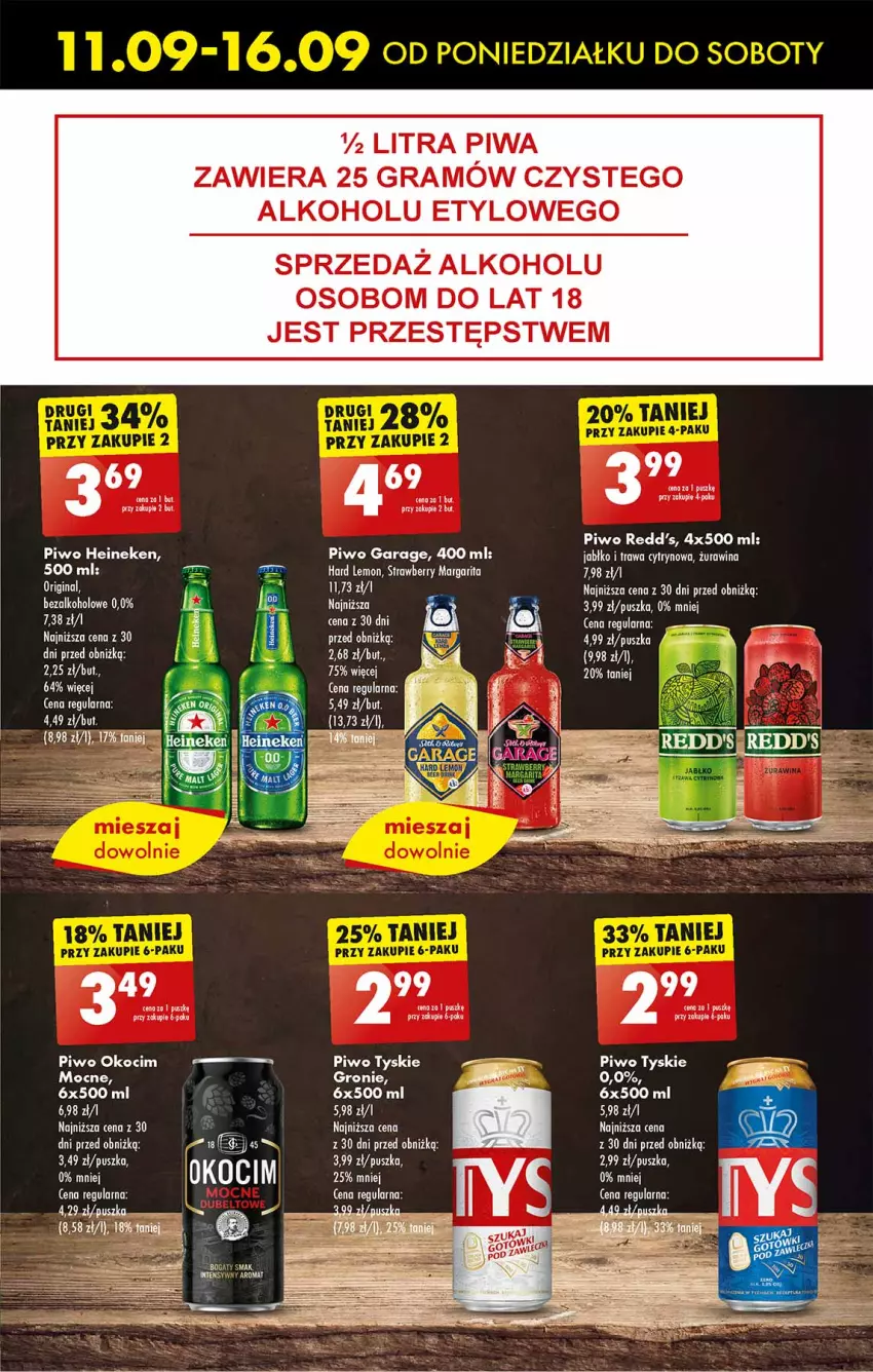 Gazetka promocyjna Biedronka - Od poniedzialku - ważna 11.09 do 16.09.2023 - strona 39 - produkty: Fa, Gin, Gra, Heineken, Koc, Okocim, Piwa, Piwo, Redd's, Tyskie