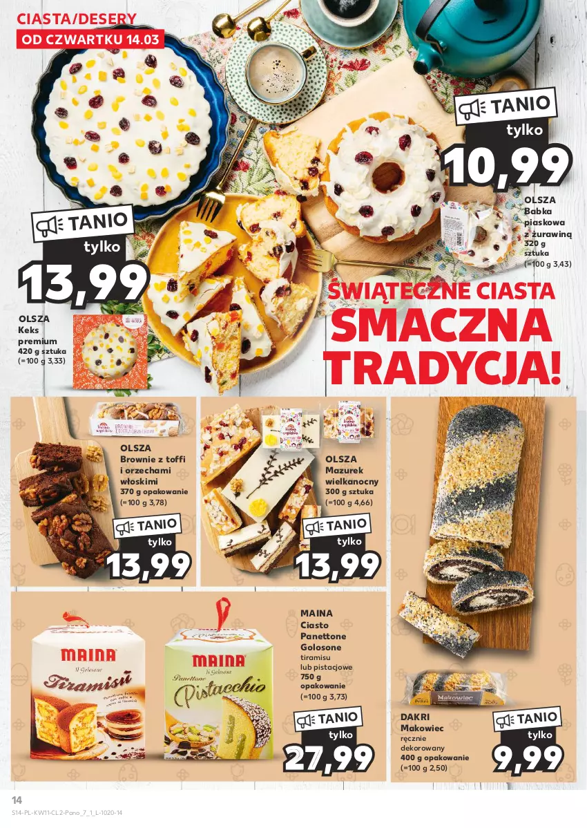 Gazetka promocyjna Kaufland - Kaufland - ważna 14.03 do 30.03.2024 - strona 14 - produkty: Babka, Brownie, Deser, Makowiec, Ser