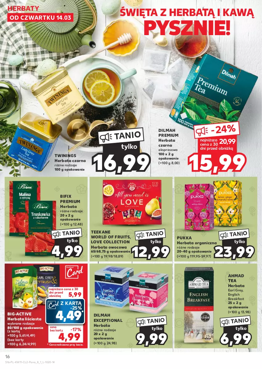 Gazetka promocyjna Kaufland - Kaufland - ważna 14.03 do 30.03.2024 - strona 16 - produkty: Dilmah, Earl Grey, Fa, Herbata, Herbata czarna, Herbata owocowa