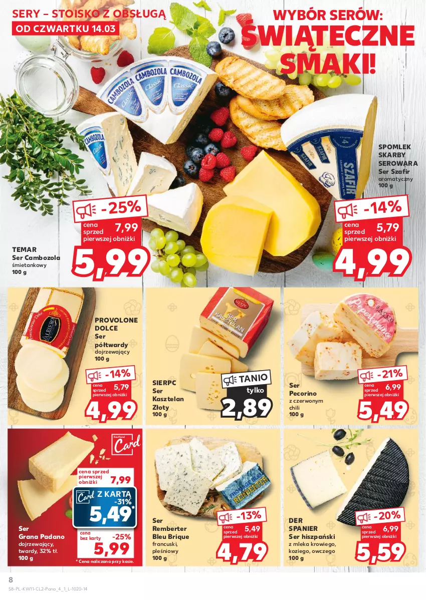 Gazetka promocyjna Kaufland - Kaufland - ważna 14.03 do 30.03.2024 - strona 8 - produkty: Gra, Kasztelan, Pecorino, Ser, Ser Kasztelan