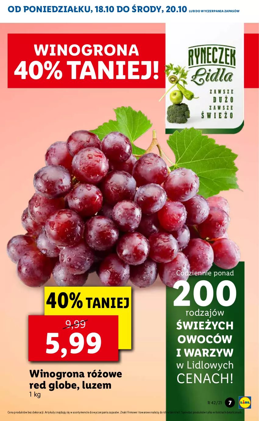 Gazetka promocyjna Lidl - GAZETKA - ważna 18.10 do 20.10.2021 - strona 7 - produkty: Wino, Winogrona