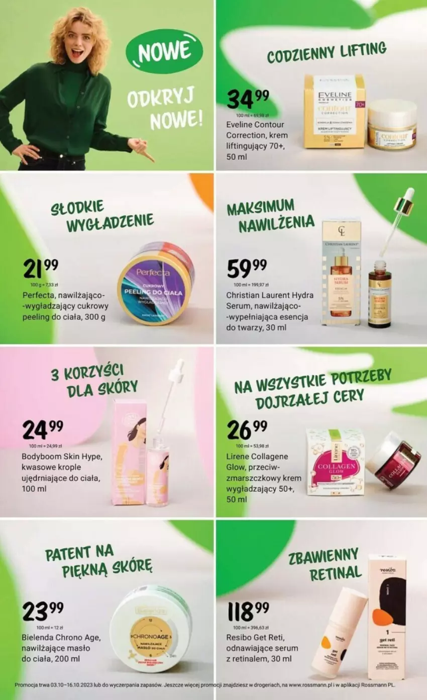 Gazetka promocyjna Rossmann - ważna 03.10 do 16.10.2023 - strona 12 - produkty: Bielenda, Body, Eveline, Laur, Lirene, Masło, Rum, Ser, Serum