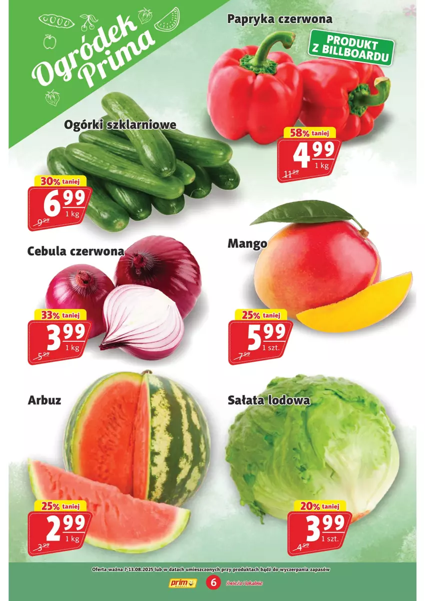 Gazetka promocyjna Prim Market - ważna 07.08 do 13.08.2025 - strona 6 - produkty: Papryka, Papryka czerwona