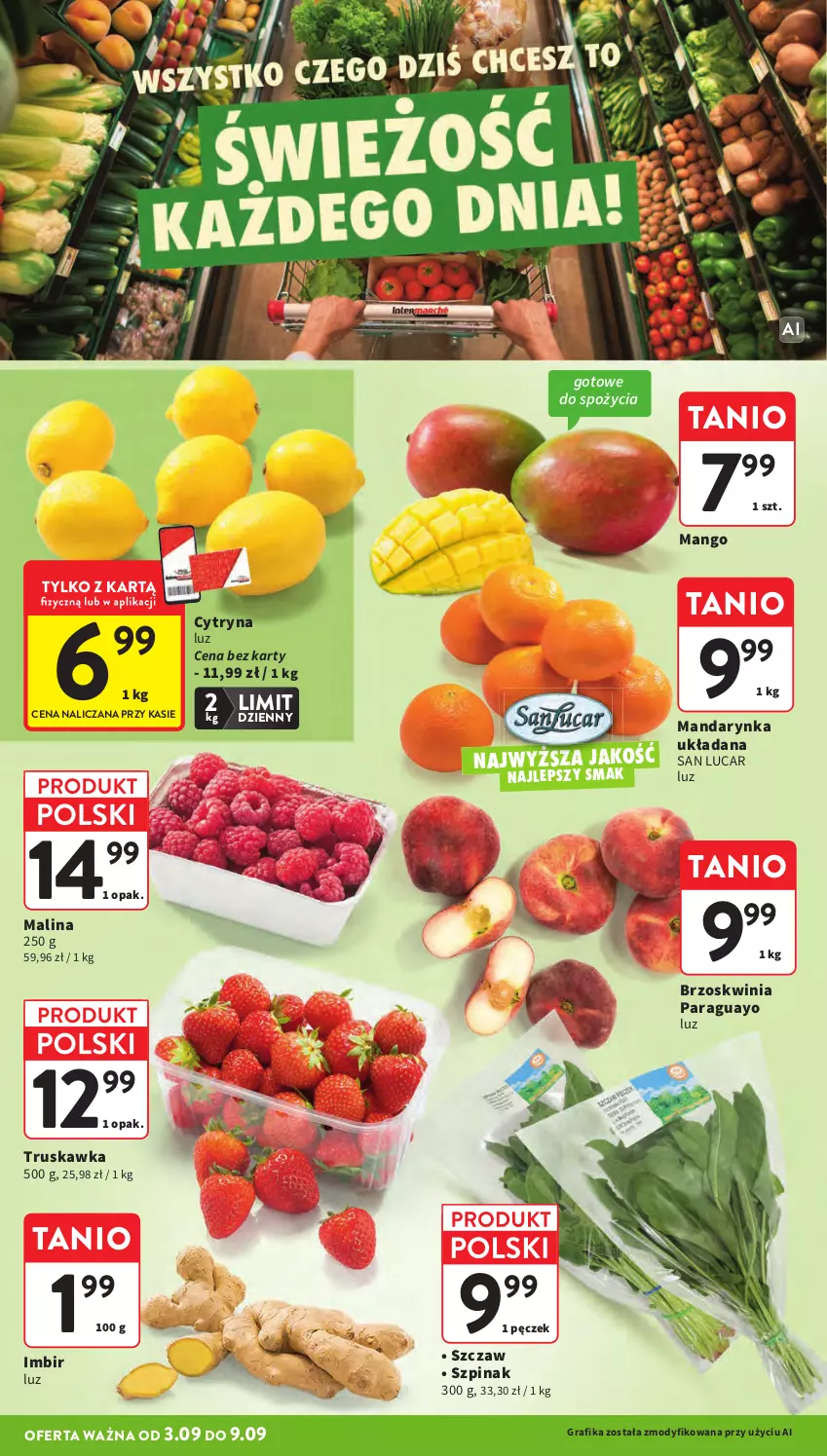 Gazetka promocyjna Intermarche - Gazetka Intermarche - ważna 03.09 do 09.09.2026 - strona 12 - produkty: Gra, Grafika, Imbir, Mango, Szpinak