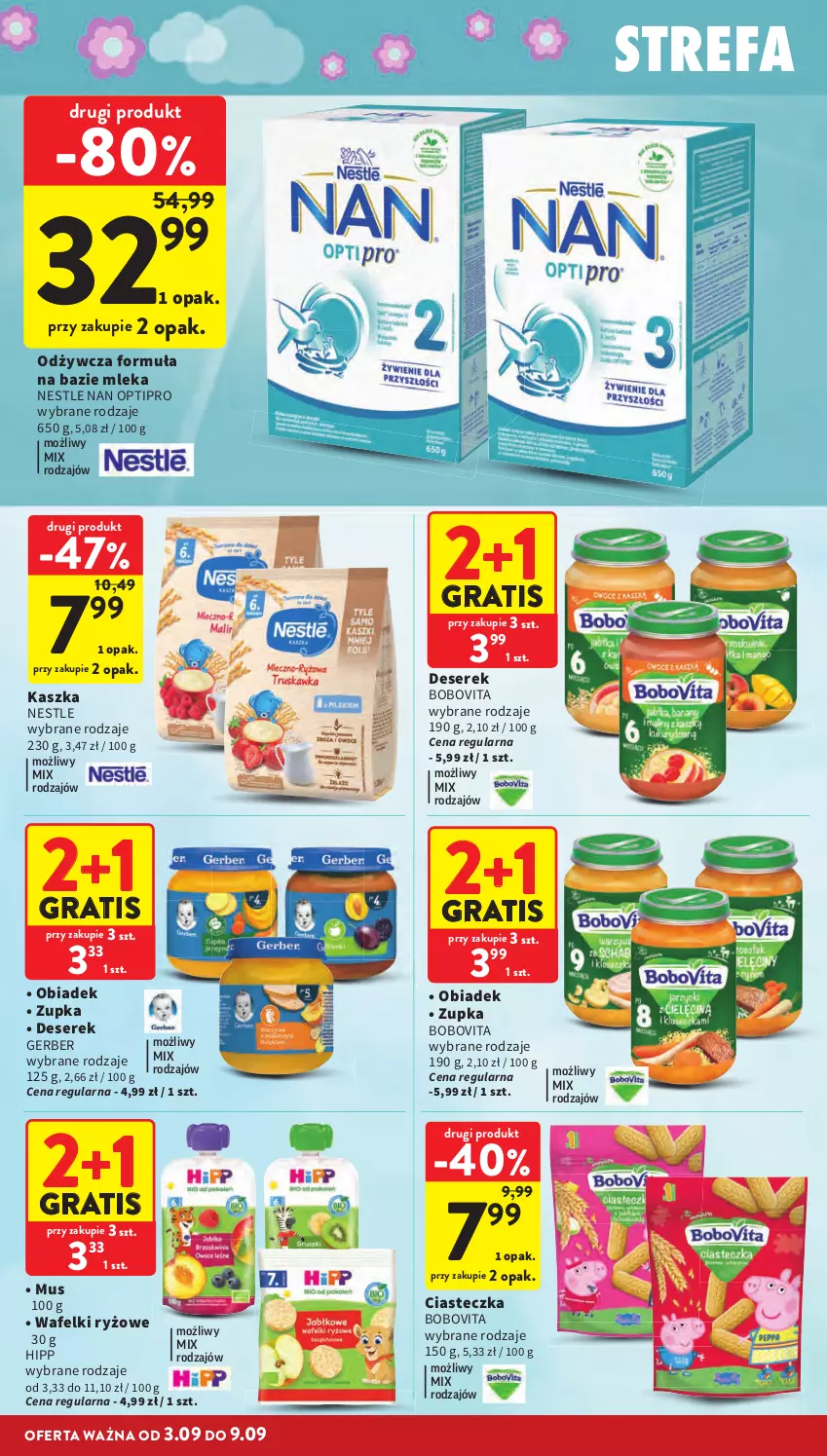 Gazetka promocyjna Intermarche - Gazetka Intermarche - ważna 03.09 do 09.09.2026 - strona 34 - produkty: BoboVita, Deser, Fa, Gerber, Gra, HiPP, Mus, NAN Optipro, Ryż, Ser, Serek