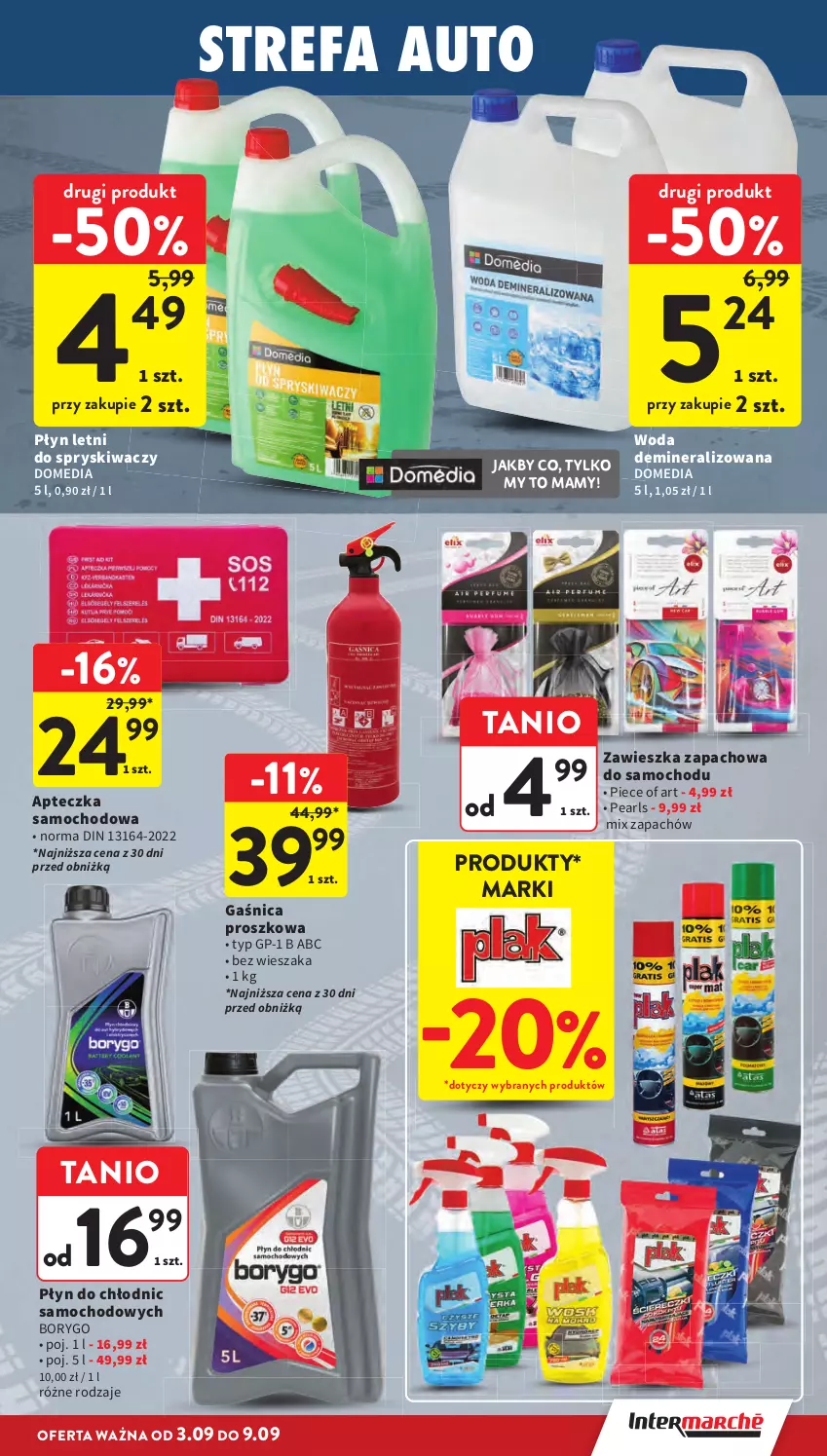 Gazetka promocyjna Intermarche - Gazetka Intermarche - ważna 03.09 do 09.09.2026 - strona 39 - produkty: Apteczka samochodowa, Fa, Gaśnica, Piec, Płyn do chłodnic, Wieszak, Woda