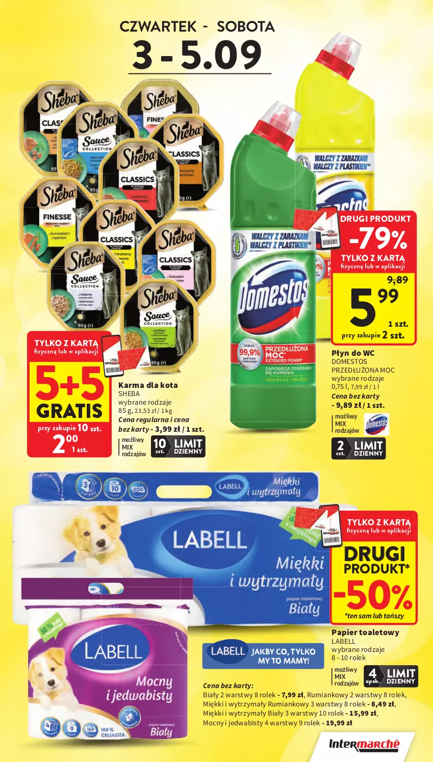 Gazetka promocyjna Intermarche - Gazetka Intermarche - ważna 03.09 do 09.09.2026 - strona 5 - produkty: Bell, Domestos, Gra, Papier, Papier toaletowy, Płyn do wc, Rum, Sheba