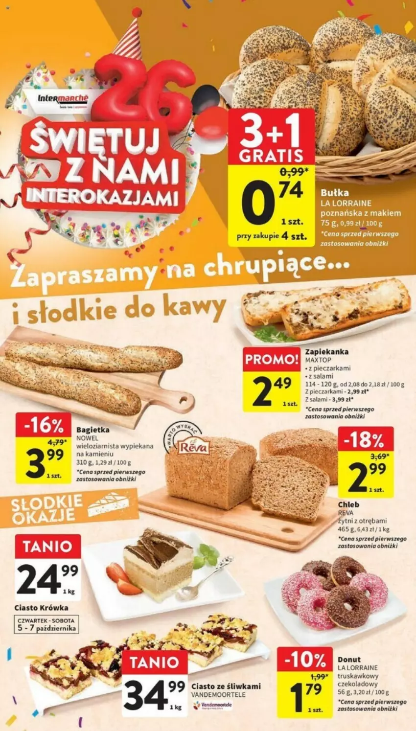 Gazetka promocyjna Intermarche - ważna 05.10 do 11.10.2023 - strona 17 - produkty: Bagietka, Chleb, Dada, Piec, Pieczarka, Salami, Top, Zapiekanka