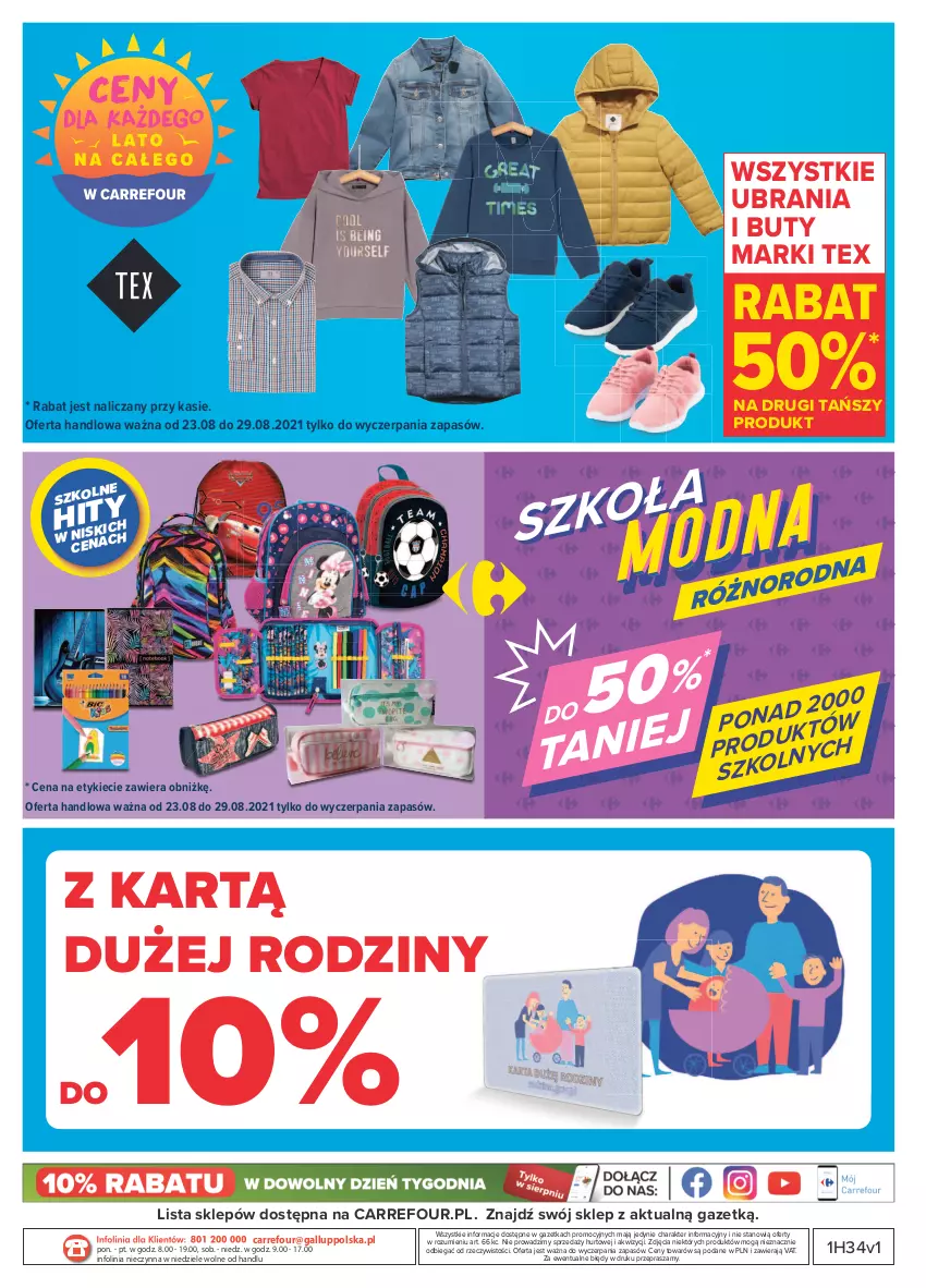 Gazetka promocyjna Carrefour - Gazetka Carrefour - ważna 23.08 do 04.09.2021 - strona 35 - produkty: Buty, Ubrania