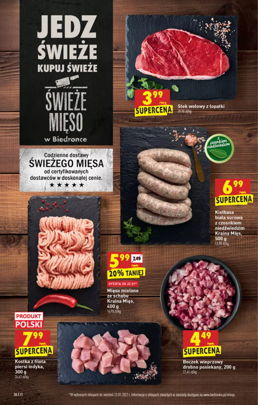 Gazetka promocyjna Biedronka - ważna 19.01 do 01.02.2022 - strona 20 - produkty: Boczek, Boczek wieprzowy, Dron, Fa, Mięso, Mięso mielone