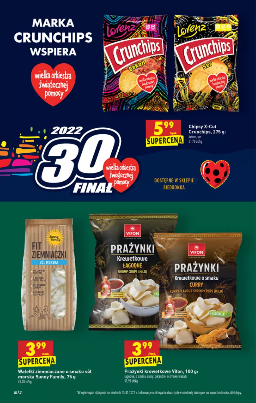 Gazetka promocyjna Biedronka - ważna 19.01 do 01.02.2022 - strona 40 - produkty: Chipsy, Crunchips, Dron, Fa, Sól