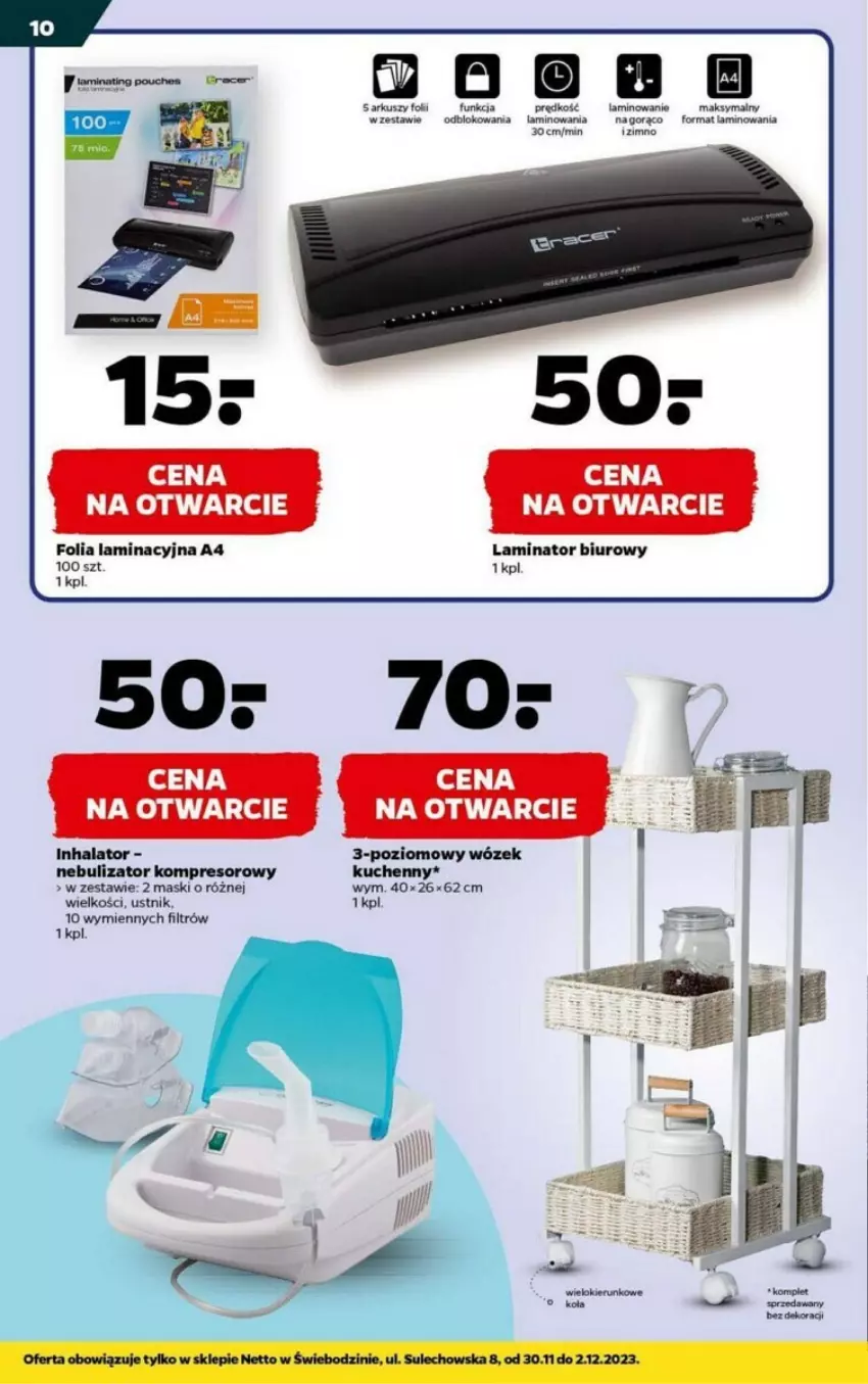 Gazetka promocyjna Netto - ważna 30.11 do 02.12.2023 - strona 2 - produkty: Biuro, Inhalator, Kompresor, Malm, Ustnik, Wózek