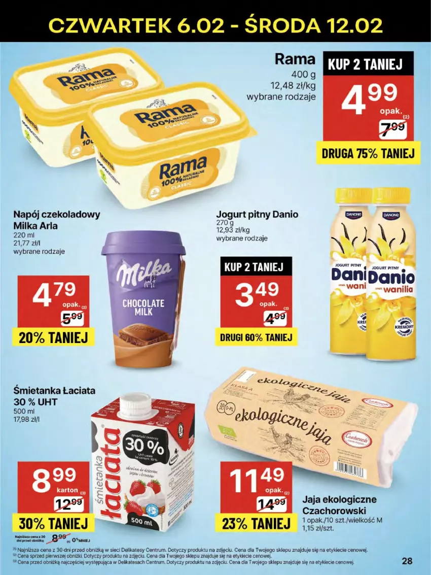 Gazetka promocyjna Delikatesy Centrum - NOWA GAZETKA Delikatesy Centrum od 6 lutego! 6-12.02.2025 - ważna 06.02 do 12.02.2025 - strona 28 - produkty: Danio, Jaja, Jogurt, Jogurt pitny, Milka, Napój, Rum