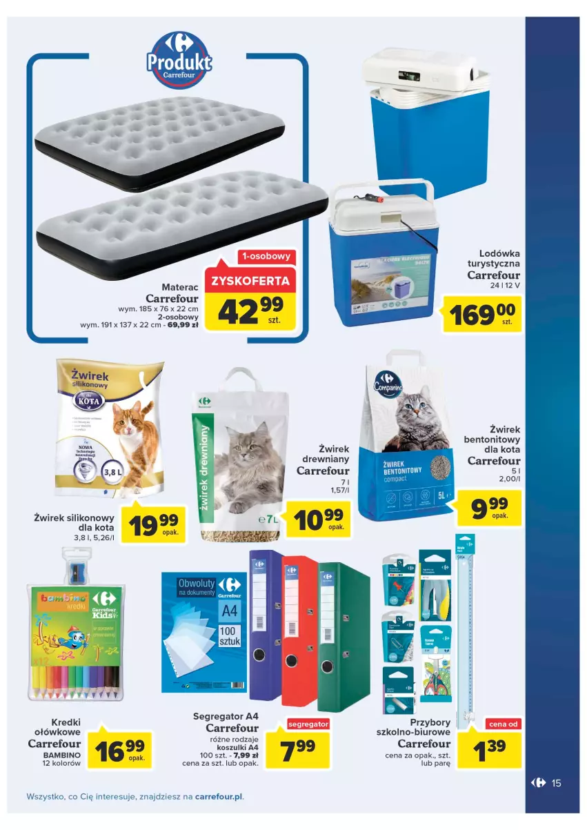 Gazetka promocyjna Carrefour - Gazetka Produkty Carrefour w mądrej cenie - ważna 31.05 do 11.06.2022 - strona 15 - produkty: Biuro, Kosz, Lodówka, Materac, Tera