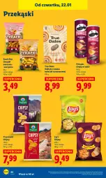Gazetka promocyjna Lidl - GAZETKA - Gazetka - ważna od 25.01 do 25.01.2026 - strona 44 - produkty: Chipsy, Bułeczki, Daktyle, Chrupki, Przysnacki, Pringles, Lay’s