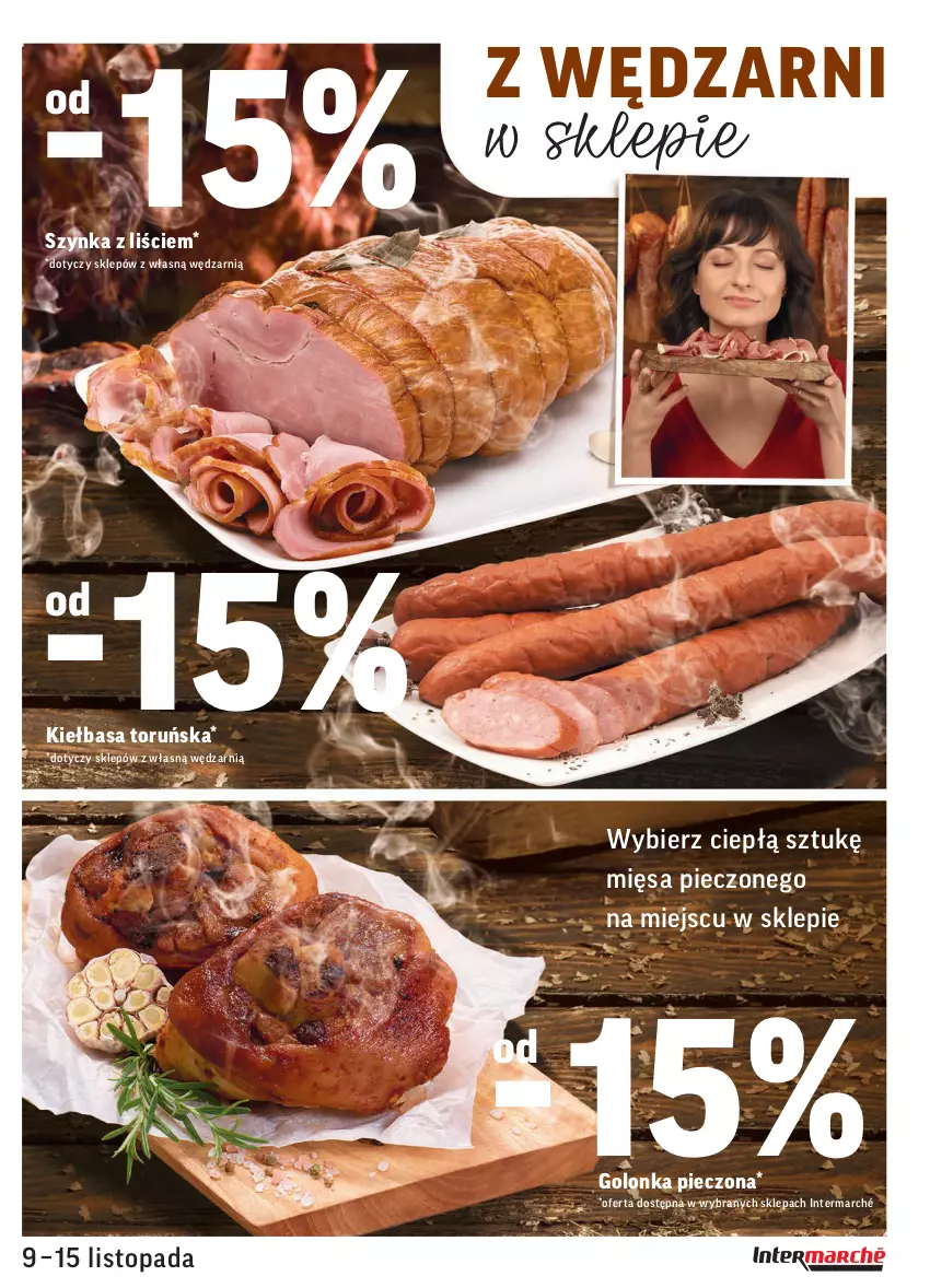 Gazetka promocyjna Intermarche - Gazetka promocyjna - ważna 09.11 do 15.11.2021 - strona 11 - produkty: Golonka pieczona, Kiełbasa, Piec, Szynka, Top