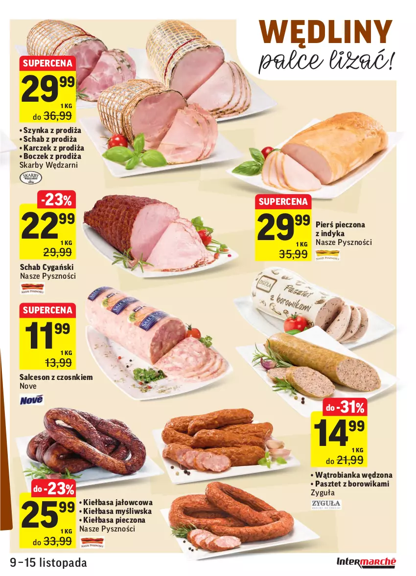 Gazetka promocyjna Intermarche - Gazetka promocyjna - ważna 09.11 do 15.11.2021 - strona 15 - produkty: Bianka, Boczek, Kiełbasa, Pasztet, Piec, Salceson, Szynka, Top