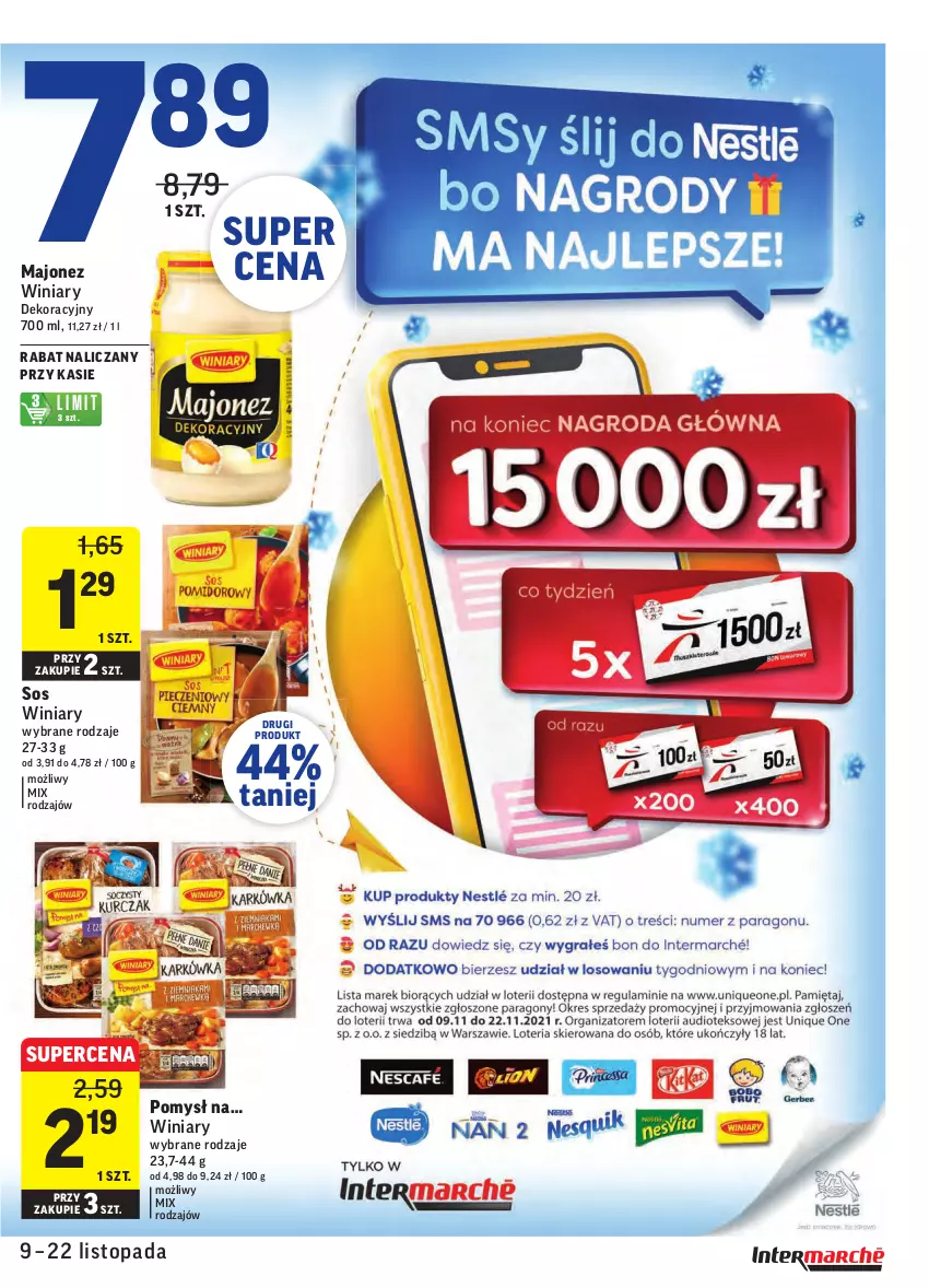 Gazetka promocyjna Intermarche - Gazetka promocyjna - ważna 09.11 do 15.11.2021 - strona 25 - produkty: Majonez, Sos, Top, Winiary