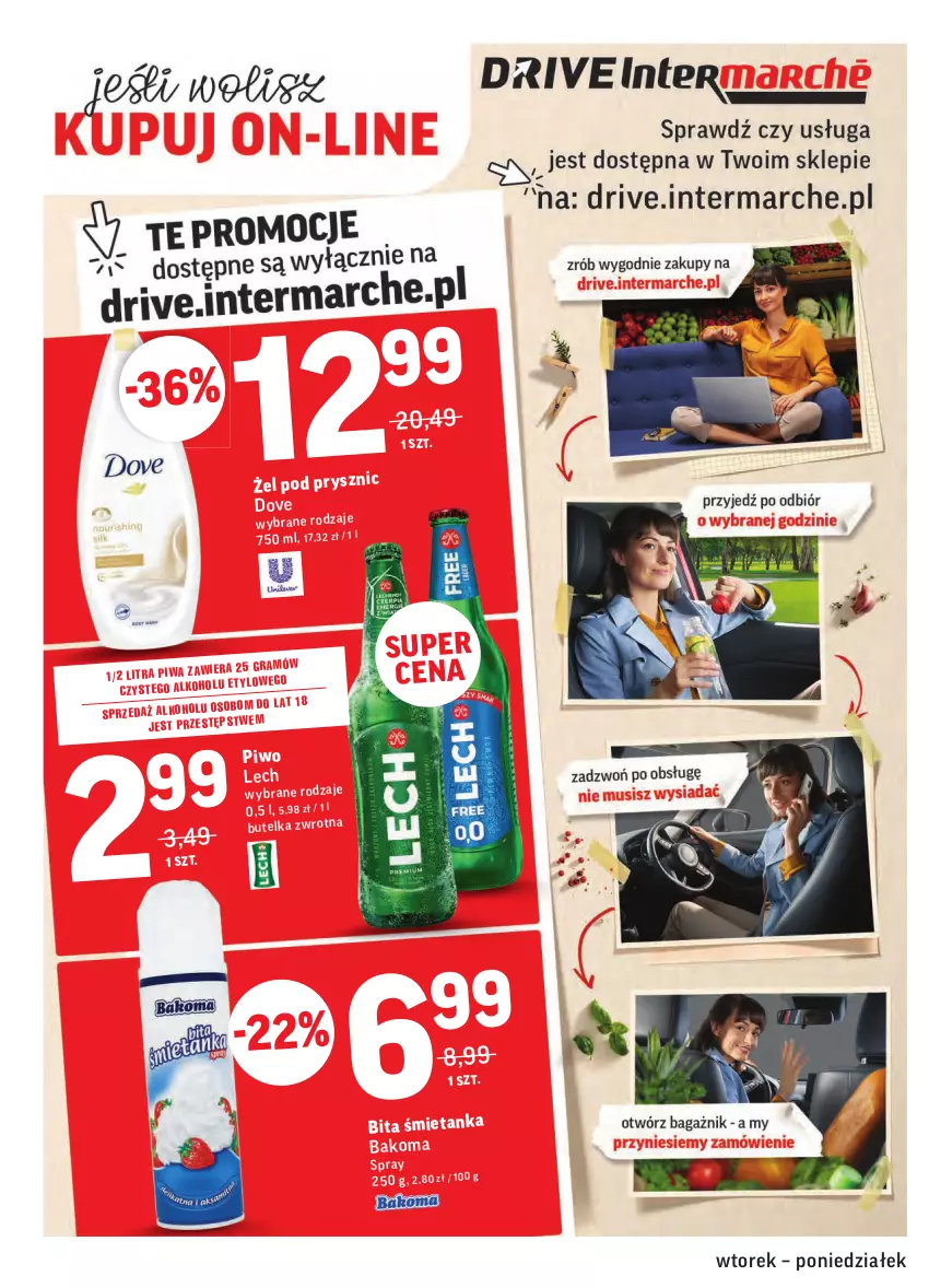 Gazetka promocyjna Intermarche - Gazetka promocyjna - ważna 09.11 do 15.11.2021 - strona 32 - produkty: Bakoma, Dove, Piwa, Piwo