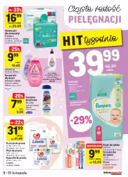 Gazetka promocyjna Intermarche - Gazetka promocyjna - Gazetka - ważna od 15.11 do 15.11.2021 - strona 33 - produkty: Płyn do prania, Top, Gra, Johnson's, Pampers, Lovela, Proszek do prania, Szczoteczka do zębów, Johnson's Baby, Baby O, Chusteczki, Kosmetyki dla dzieci, Szampon, Dzieci, Odżywka, Elmex, Kapsułki do prania, Szczoteczka