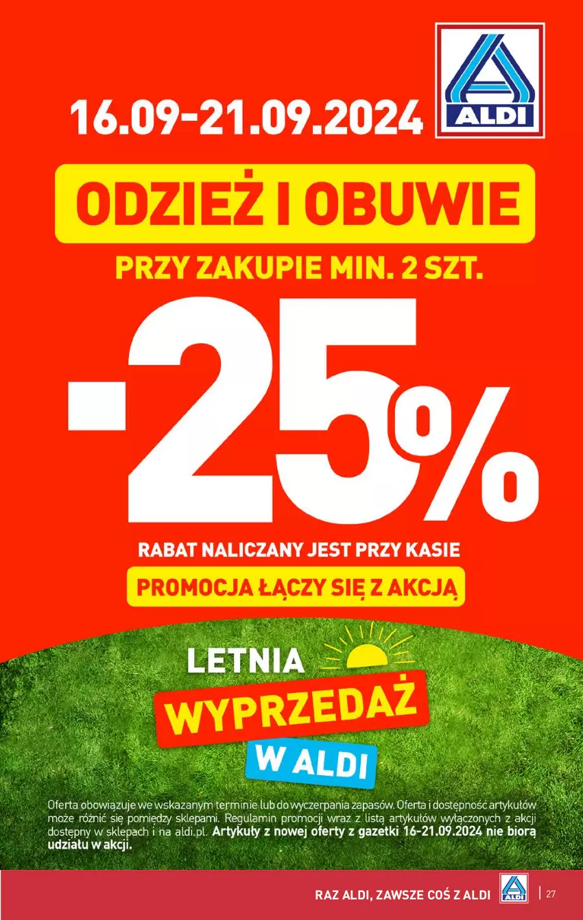 Gazetka promocyjna Aldi - Pełna oferta - ważna 16.09 do 21.09.2024 - strona 27