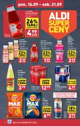 Gazetka promocyjna Aldi - Pełna oferta - Gazetka - ważna od 21.09 do 21.09.2024 - strona 12 - produkty: Piwa, Piwo, All Seasons, Dawtona, Sok, Gra, Rust, Red Bull, Chipsy, Coca-Cola, Oranżada, Hellena, Smoothie, Oshee, Harnaś, Napój