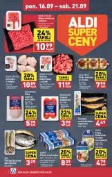 Gazetka promocyjna Aldi - Pełna oferta - Gazetka - ważna od 21.09 do 21.09.2024 - strona 6 - produkty: Kurczak, Mięso mielone, Sos, Salami, Filet z piersi kurczaka, Pstrąg tęczowy, Golonka z indyka, Mięsne specjały, Pstrąg, Tuńczyk, Flaki, Flaki wołowe, Mięso