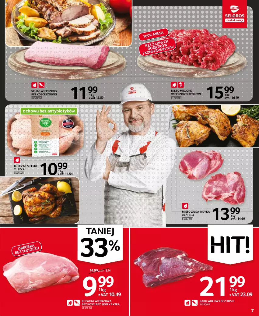 Gazetka promocyjna Selgros - Oferta spożywcza - ważna 22.07 do 04.08.2021 - strona 7 - produkty: Kark wołowy, Kurczak, Mięso, Mięso mielone, Schab wieprzowy, Tusz