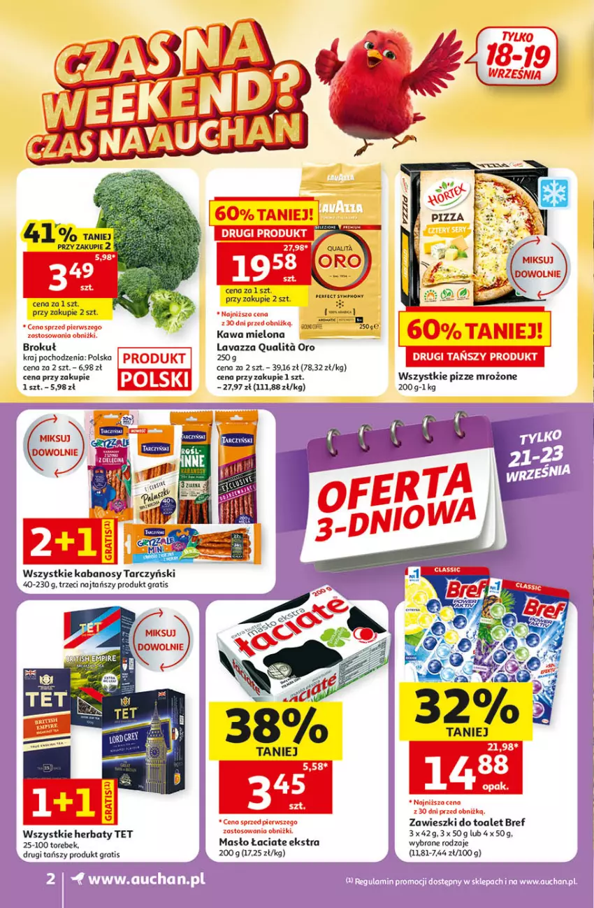 Gazetka promocyjna Auchan - Gazetka 30 Lat Supermarket Auchan - ważna 17.09 do 23.09.2026 - strona 2 - produkty: Bref, Gra, Kabanos, Kawa, Kawa mielona, Lavazza, LG, Masło, Tarczyński, Zawieszki