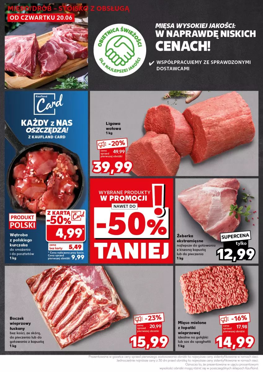 Gazetka promocyjna Kaufland - Kaufland - ważna 24.06 do 26.06.2024 - strona 16 - produkty: Boczek, Boczek wieprzowy, Drób, Kapustą, Mięso, Mięso mielone, Mięso mielone z łopatki wieprzowej, Pasztet, Piec, Sok, Sos, Spaghetti