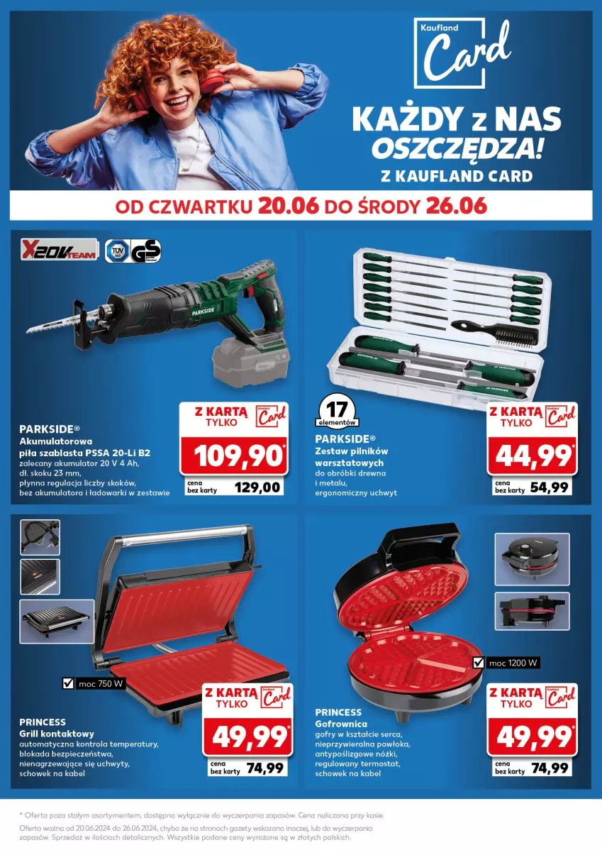 Gazetka promocyjna Kaufland - Kaufland - ważna 24.06 do 26.06.2024 - strona 26 - produkty: Akumulator, Gofrownica, Gofry, Grill, Grill kontaktowy, Parkside, Piec, Pilnik, Ser, Termos, Uchwyty