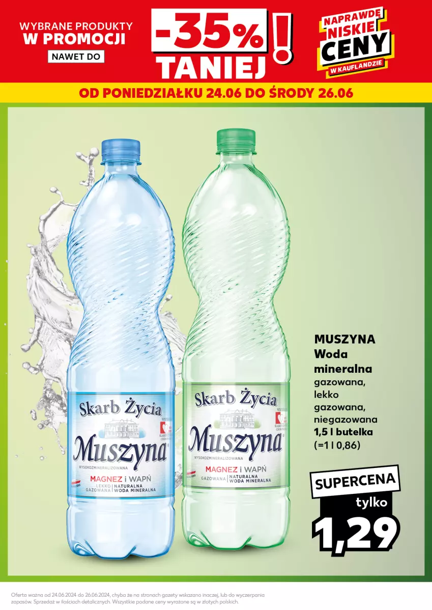 Gazetka promocyjna Kaufland - Kaufland - ważna 24.06 do 26.06.2024 - strona 3 - produkty: Mus, Szyna, Woda, Woda mineralna