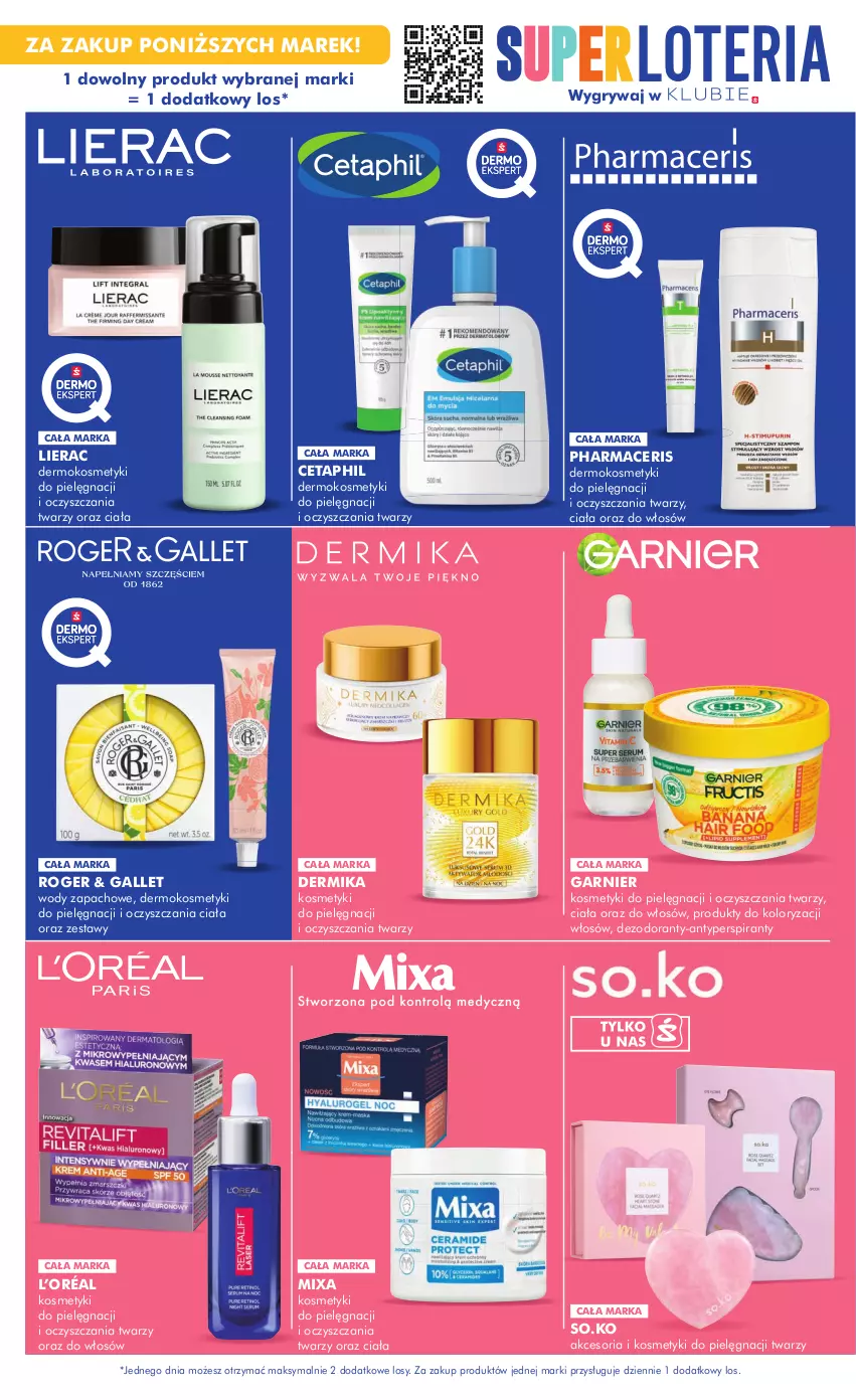 Gazetka promocyjna Super Pharm - Gazetka - ważna 14.09 do 27.09.2023 - strona 21 - produkty: Acer, Antyperspirant, Cetaphil, Dermika, Dezodorant, Garnier, Gry, Kosmetyki do pielęgnacji, L’Oréal, Lierac, Mixa, Pharmaceris