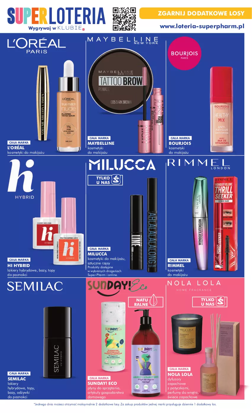 Gazetka promocyjna Super Pharm - Gazetka - ważna 14.09 do 27.09.2023 - strona 22 - produkty: Bell, Bourjois, Gry, L’Oréal, Lakier, Makijaż, Maybelline, Perfum, Sztuczne rzęsy, Top