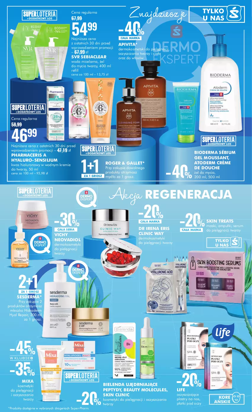 Gazetka promocyjna Super Pharm - Gazetka - ważna 14.09 do 27.09.2023 - strona 5 - produkty: Acer, Atoderm, Bielenda, Bioderma, Clin, Clinic Way, Kosmetyki do pielęgnacji, Mixa, Mleczko, Mydło, Pharmaceris, Rum, Ser, Serum, Sesderma, SVR, Vichy, Woda, Woda micelarna