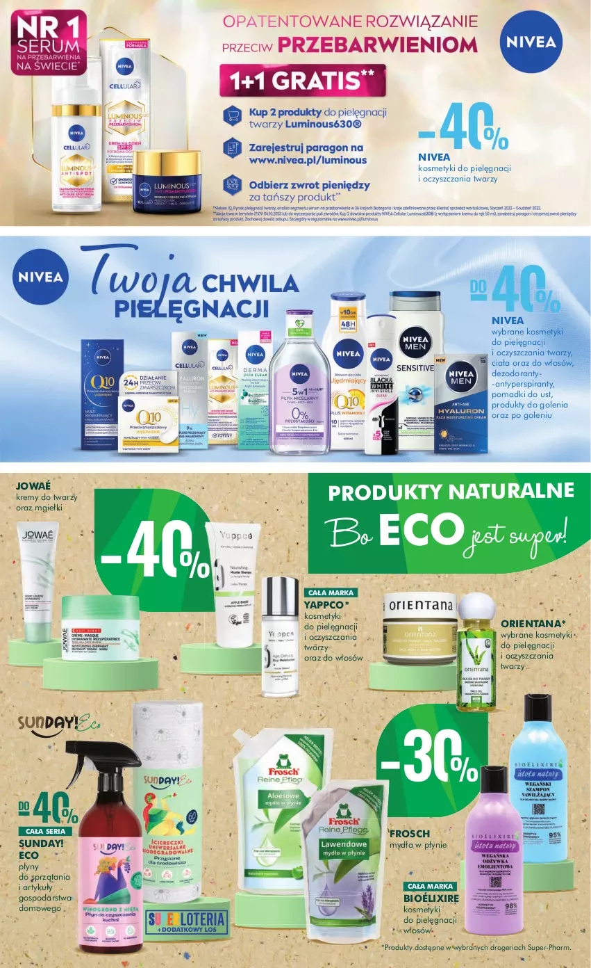 Gazetka promocyjna Super Pharm - Gazetka - ważna 14.09 do 27.09.2023 - strona 9 - produkty: Antyperspirant, Dezodorant, Frosch, Kosmetyki do pielęgnacji, Nivea, Ser