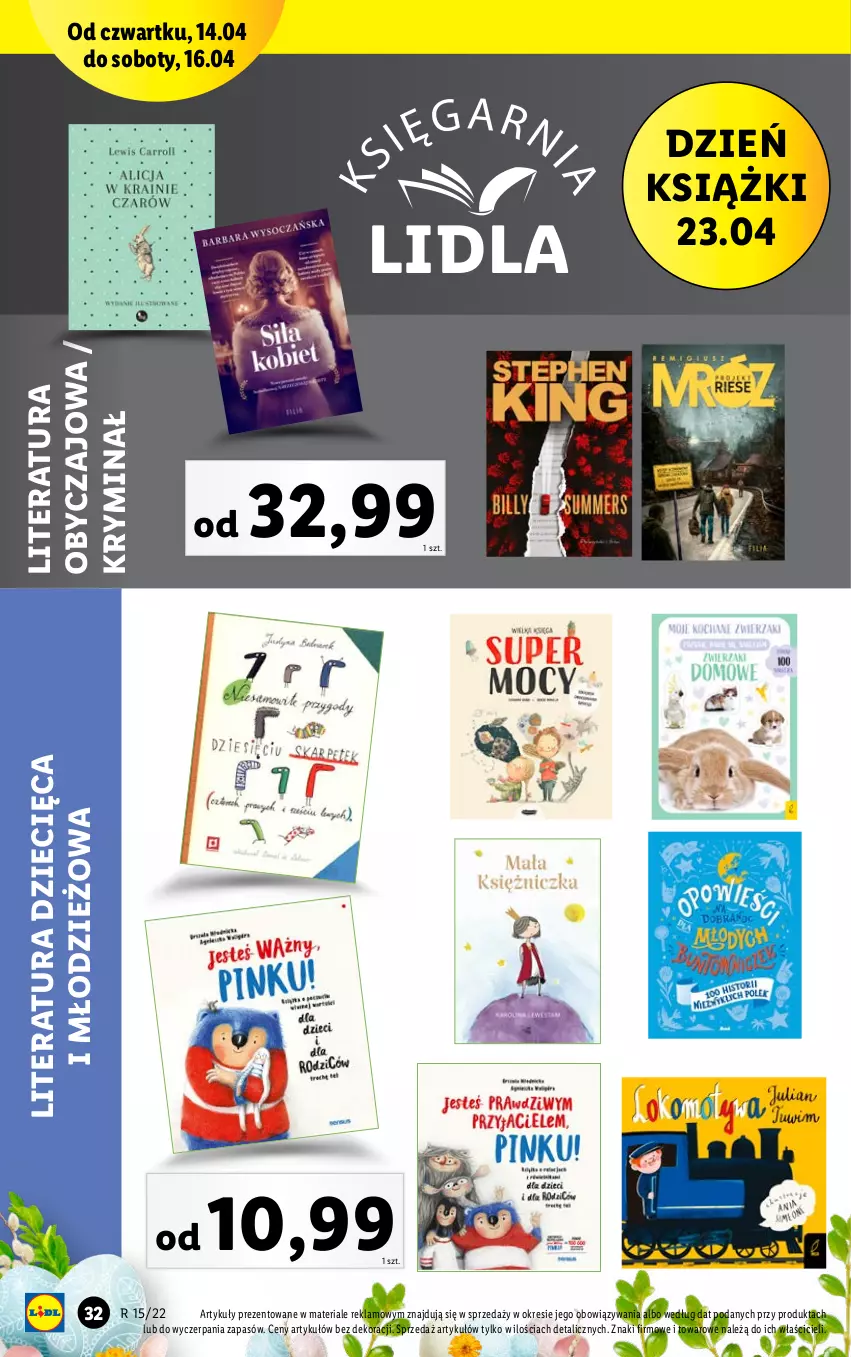 Gazetka promocyjna Lidl - GAZETKA - ważna 11.04 do 16.04.2022 - strona 32 - produkty: Dzieci, Literatura obyczajowa, Tera