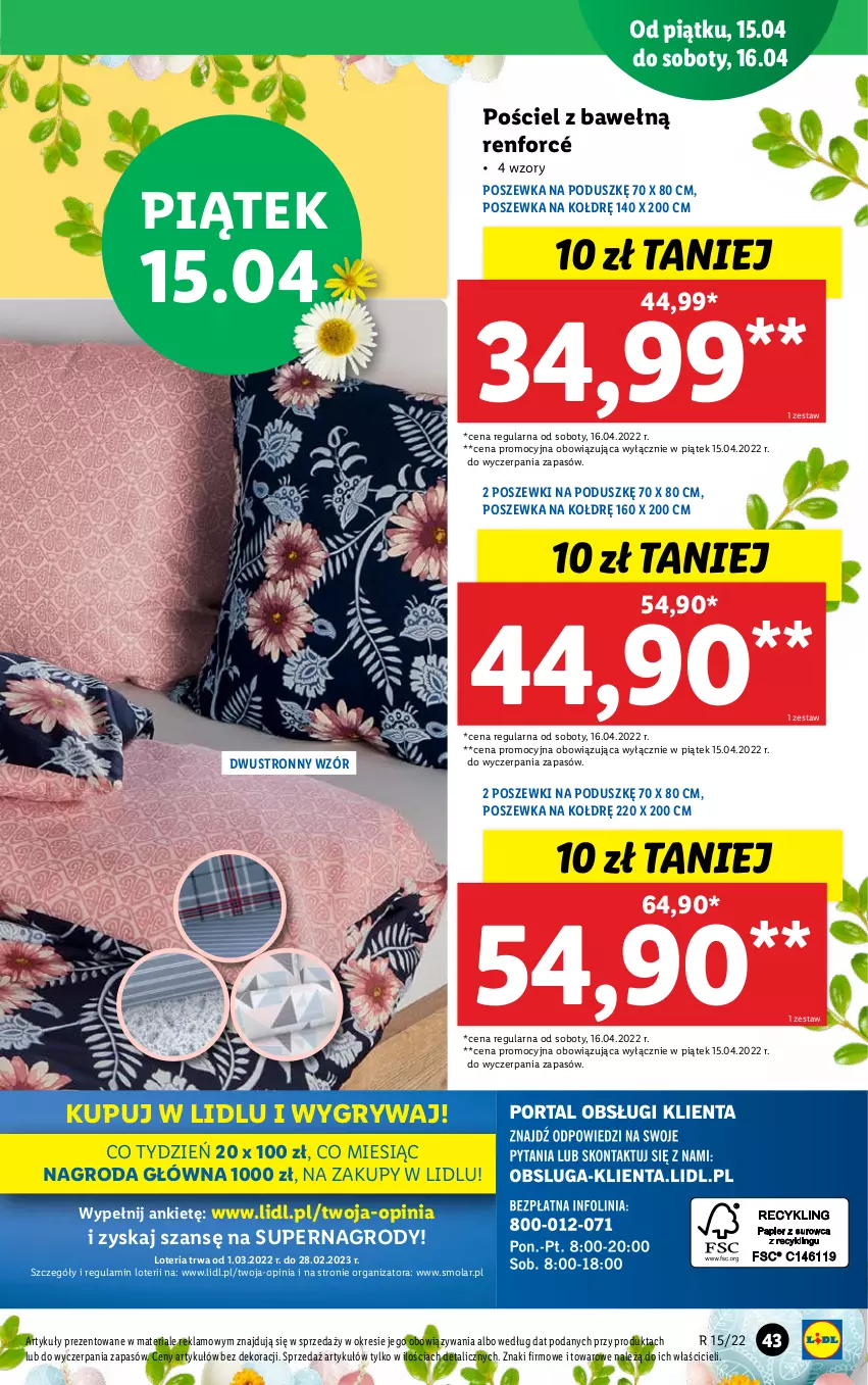 Gazetka promocyjna Lidl - GAZETKA - ważna 11.04 do 16.04.2022 - strona 43 - produkty: Gry, Mola, Pościel, Poszewka, Top