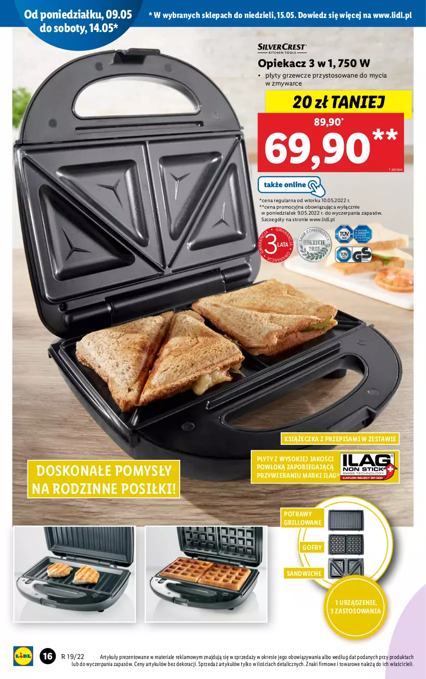 Gazetka promocyjna Lidl - GAZETKA - ważna 09.05 do 15.05.2022 - strona 16 - produkty: Gofry, Grill, Sok