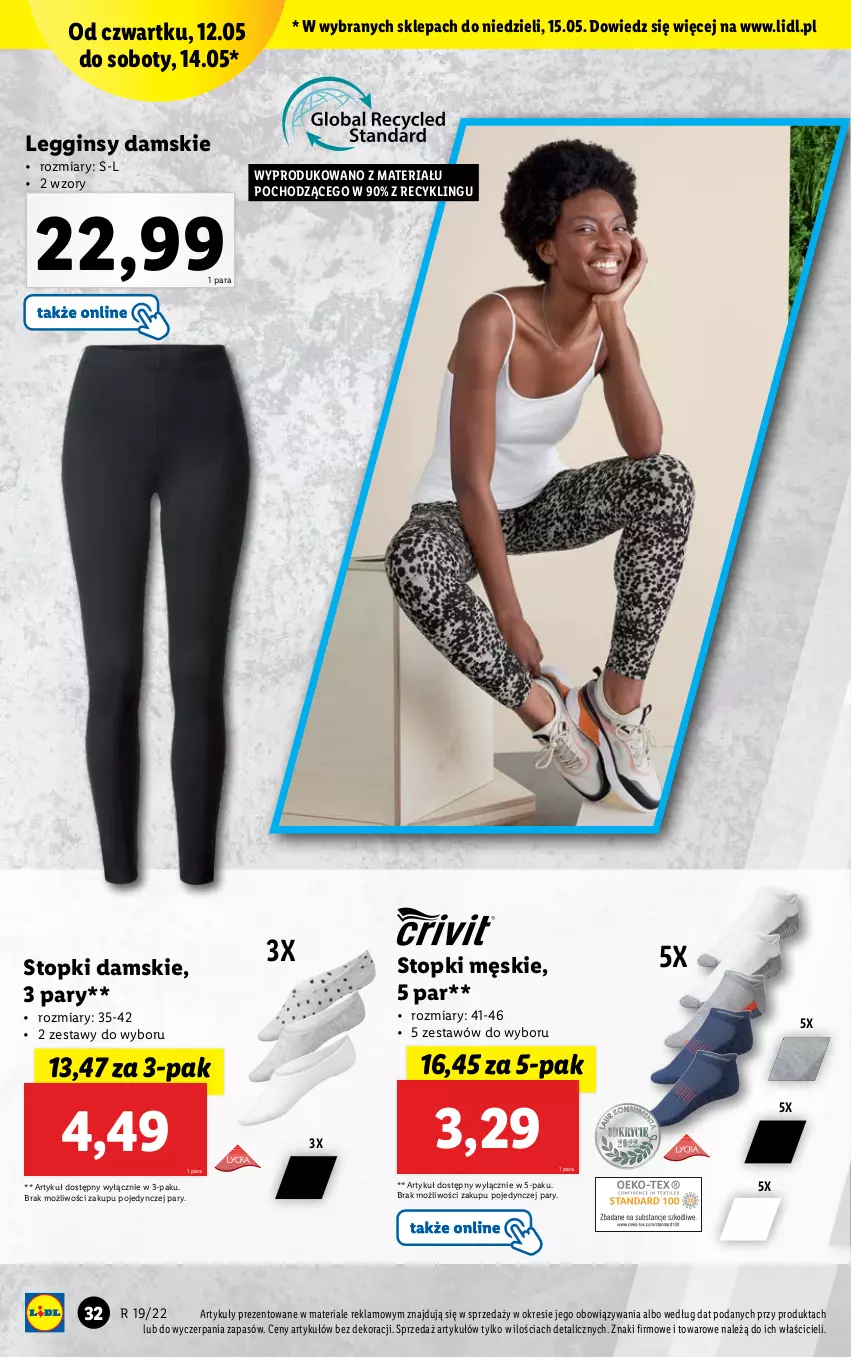 Gazetka promocyjna Lidl - GAZETKA - ważna 09.05 do 15.05.2022 - strona 32 - produkty: Gin, Legginsy, Top