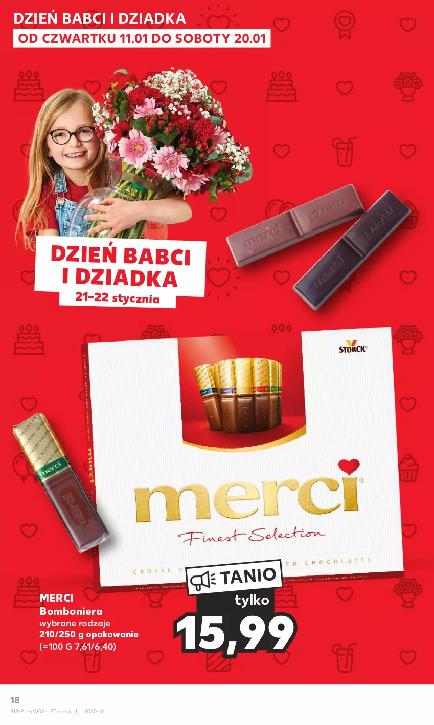 Gazetka promocyjna Kaufland - Gazetka tygodnia - ważna 11.01 do 17.01.2024 - strona 18 - produkty: Bomboniera, Merci